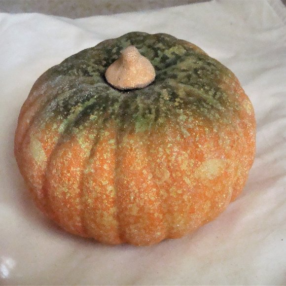 Festive Sugared Pumpkin Squash Tabletop Accent Decor - Picture 1 of 9
